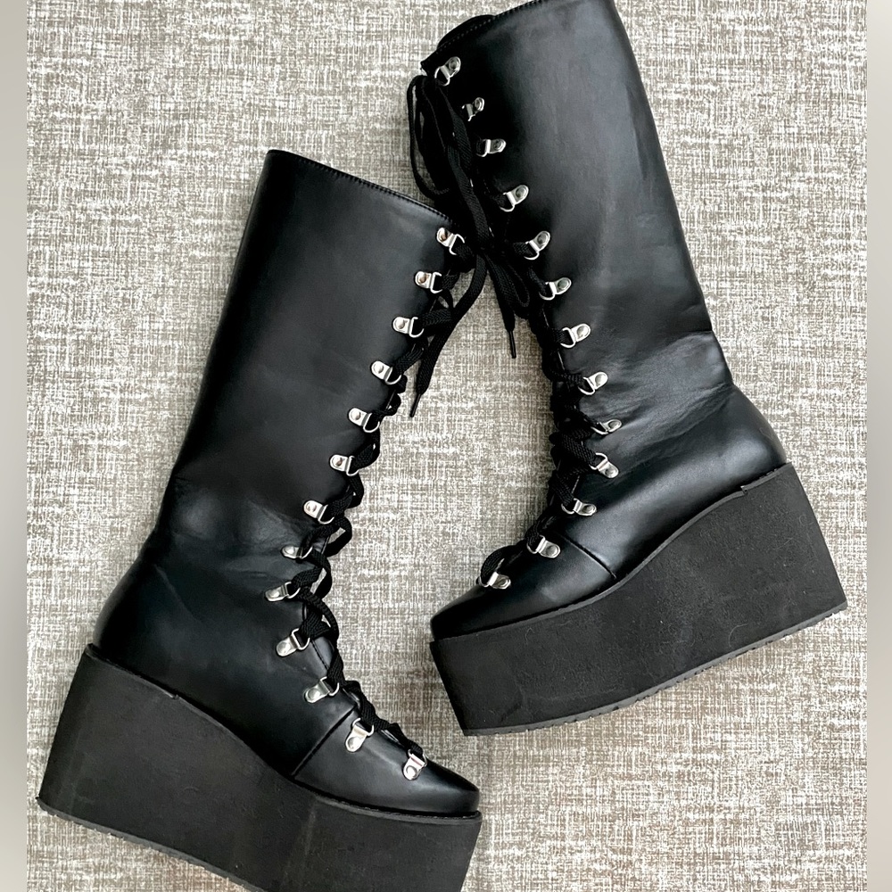 Goth/Punk Knee High Platform Boots